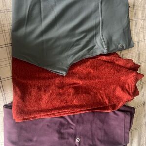 COPY - Set of Three Athletic Shorts in Green, Red, and Purple